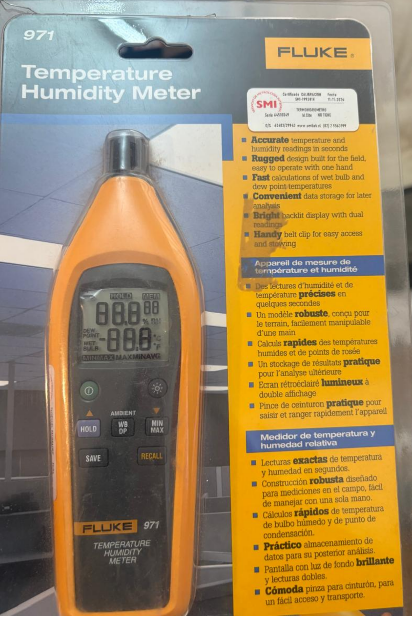 Medidor de Temperatura y Humedad Fluke 971 (Nuevo y Sellado)